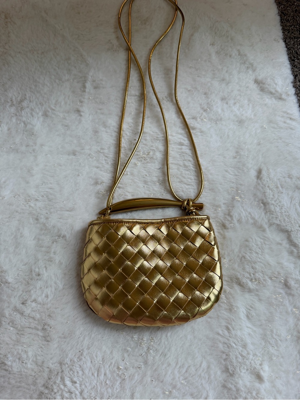 Bottega Small Sardine Gold Bag